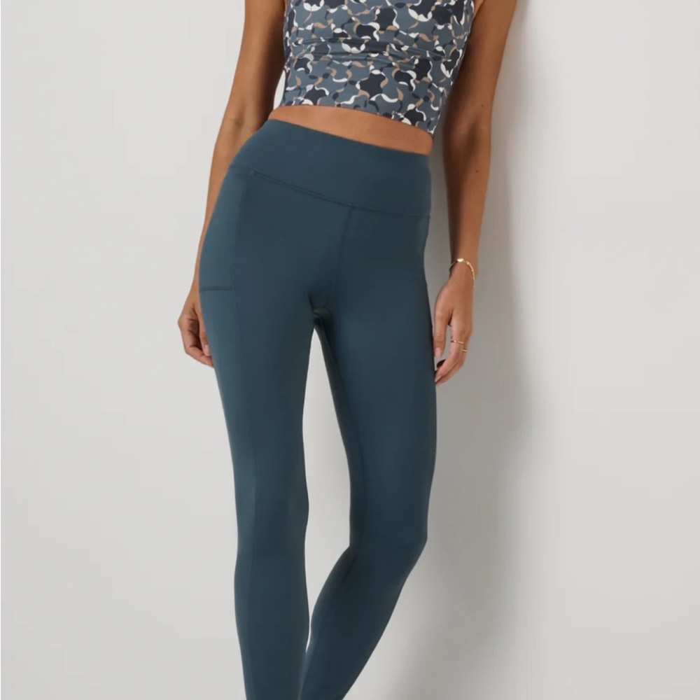 Travis Mathew Moveknit Bonded Blue Leggings